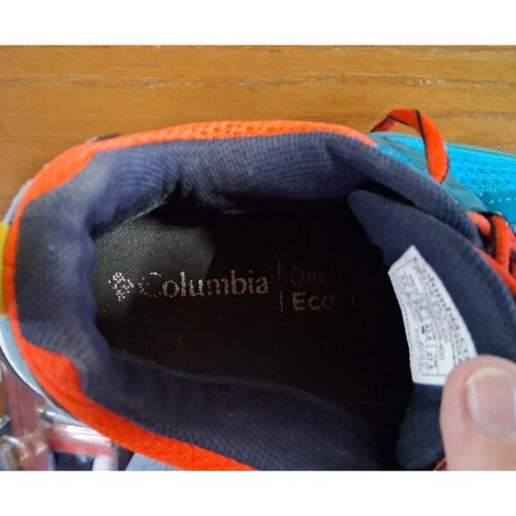 Columbia Mens Blue & Orange Outdoor Hiking Shoes US Size 9.5 EU 42.5 Omni-Grip S